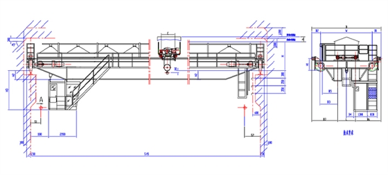 QD型通用桥式起重机示意图